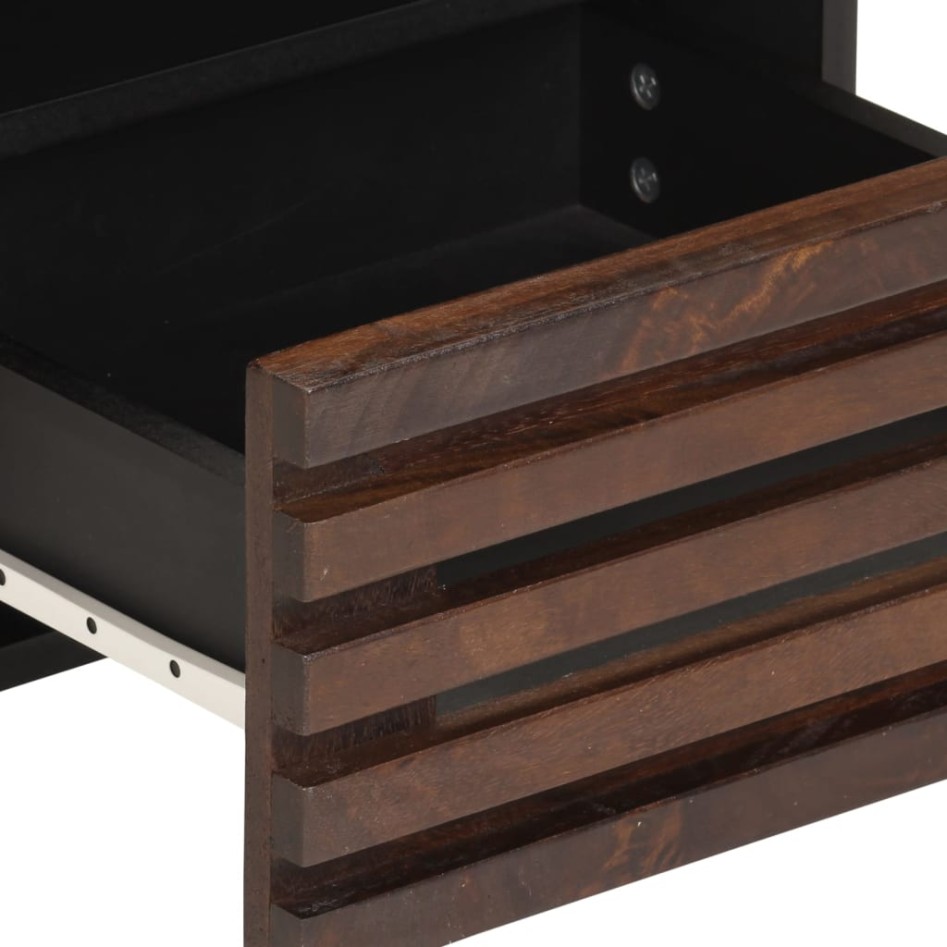 Mesitas de noche 2 uds madera maciza de mango 40x34x46