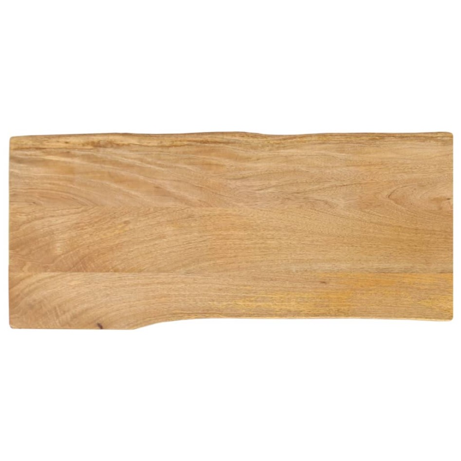 Tablero de mesa borde natural madera maciza mango 80x40x2,5