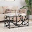 Mesa de centro acero superficie de vidrio negra 78,5x40x41cm