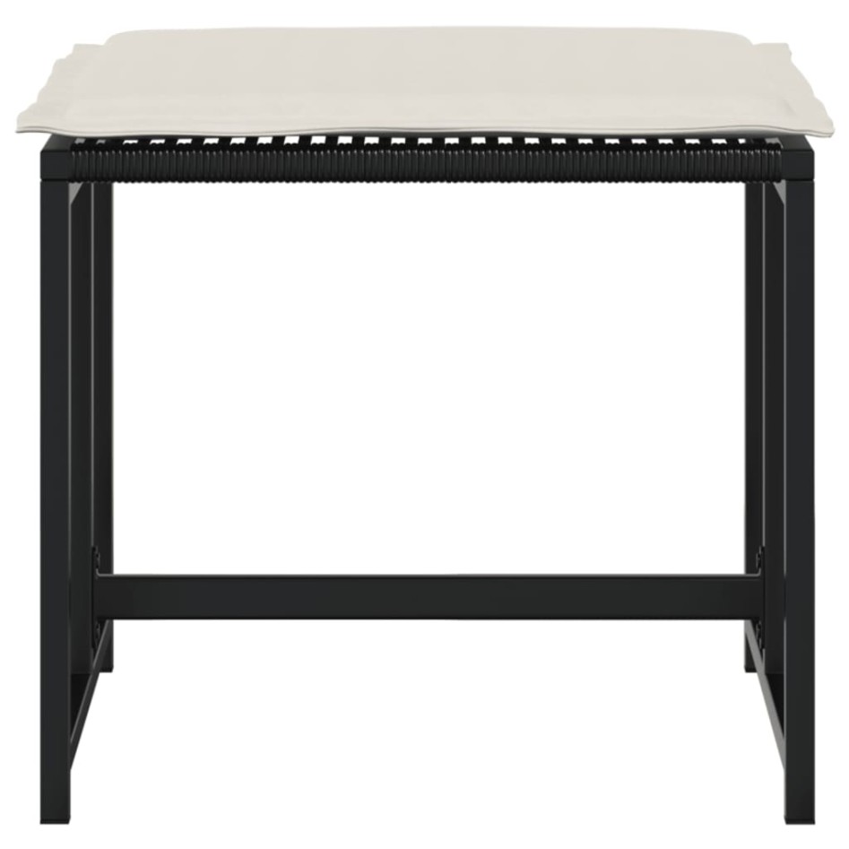 Taburetes de jardín con cojines 4 uds ratán sintético