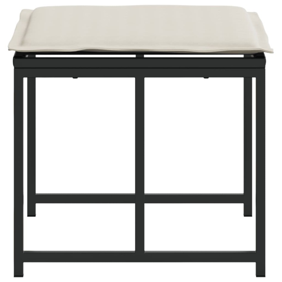 Taburetes de jardín con cojines 4 uds ratán sintético