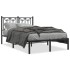 Estructura cama sin colchón con cabecero metal negro 120x200