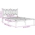 Estructura cama sin colchón con cabecero metal negro 120x200