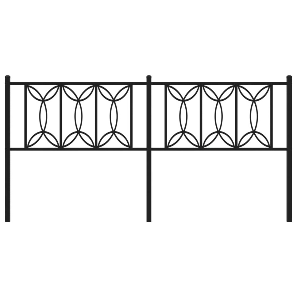 Cabecero de metal negro 180