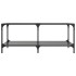 Mesa de centro superficie de vidrio acero negra 98,5x50x40