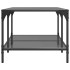 Mesa de centro superficie de vidrio acero negra 98,5x50x40