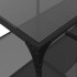 Mesa de centro superficie de vidrio acero negra 98,5x50x40