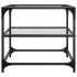 Mesa de centro superficie de vidrio 2 uds acero 50x50x45
