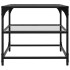 Mesa de centro superficie de vidrio 2 uds acero 50x50x45