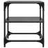 Mesa de centro superficie vidrio 2 uds acero negro 40x40x45
