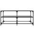 Mesa de centro superficie de vidrio acero negra 98,5x50x45