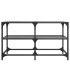 Mesa de centro superficie de vidrio acero negra 78,5x40x45