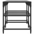 Mesa de centro superficie de vidrio acero negra 78,5x40x45