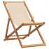 Silla de playa plegable madera maciza de eucalipto y tela