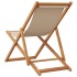 Silla de playa plegable madera maciza de eucalipto y tela