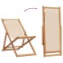 Silla de playa plegable madera maciza de eucalipto y tela