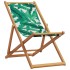 Silla de playa plegable madera maciza de eucalipto y tela