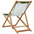 Silla de playa plegable madera maciza de eucalipto y tela