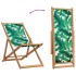 Silla de playa plegable madera maciza de eucalipto y tela