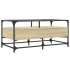 Mesa de centro tapa de vidrio acero roble Sonoma 98,5x50x45