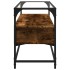 Mueble TV cristal y madera ingeniería roble ahumado 98x35x51