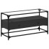 Mueble TV cristal y madera ingeniería negro 98x35x51