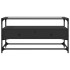 Mueble TV cristal y madera ingeniería negro 98x35x51