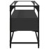 Mueble TV cristal y madera ingeniería negro 98x35x51