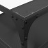 Mueble TV cristal y madera ingeniería negro 98x35x51