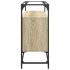 Aparador cristal y madera ingeniería roble Sonoma 98x35x81