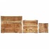 Mesas apilables 3 piezas madera maciza de mango