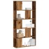 Librería 5 niveles madera color envejecido 80,5x23,5x162,5