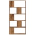 Librería 5 niveles madera color envejecido 80,5x23,5x162,5