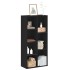 Estantería de madera de ingeniería negra 50x25x105