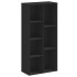 Estantería de madera de ingeniería negra 50x25x105