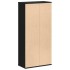 Estantería de madera de ingeniería negra 50x25x105