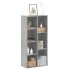 Estantería de madera de ingeniería gris hormigón 50x25x105
