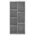 Estantería de madera de ingeniería gris hormigón 50x25x105