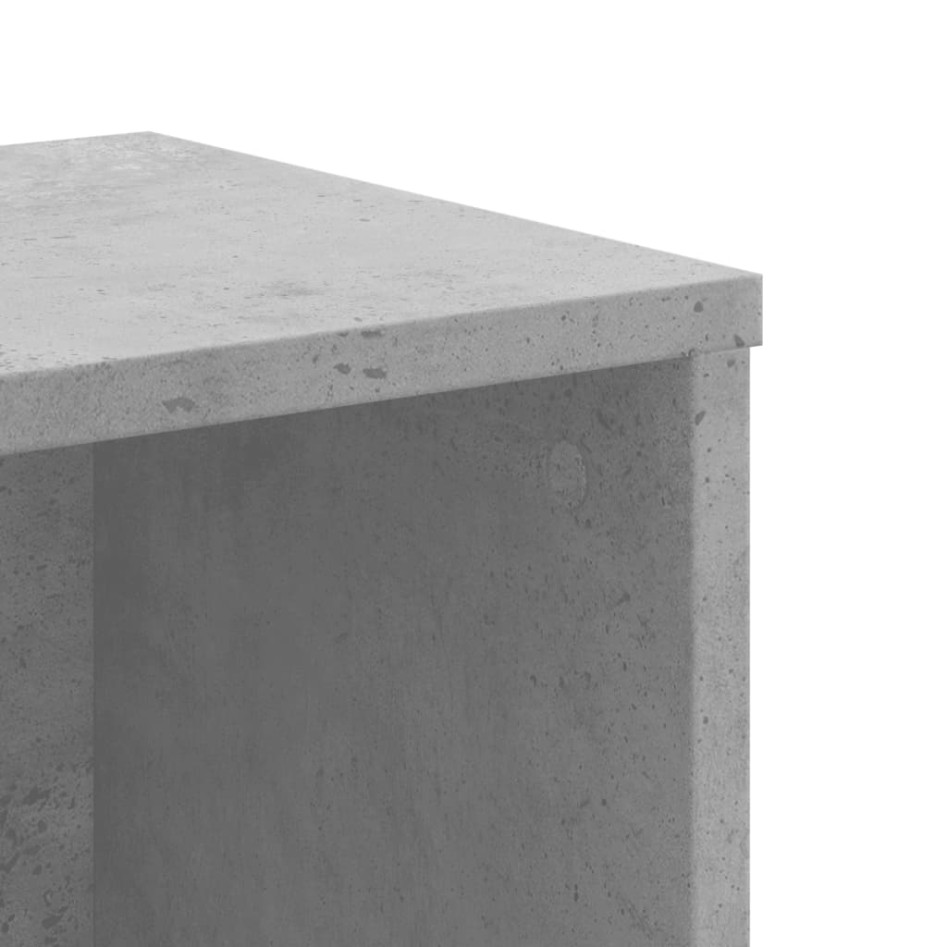 Estantería de madera de ingeniería gris hormigón 50x25x105