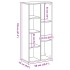 Estantería de madera de ingeniería gris hormigón 50x25x105