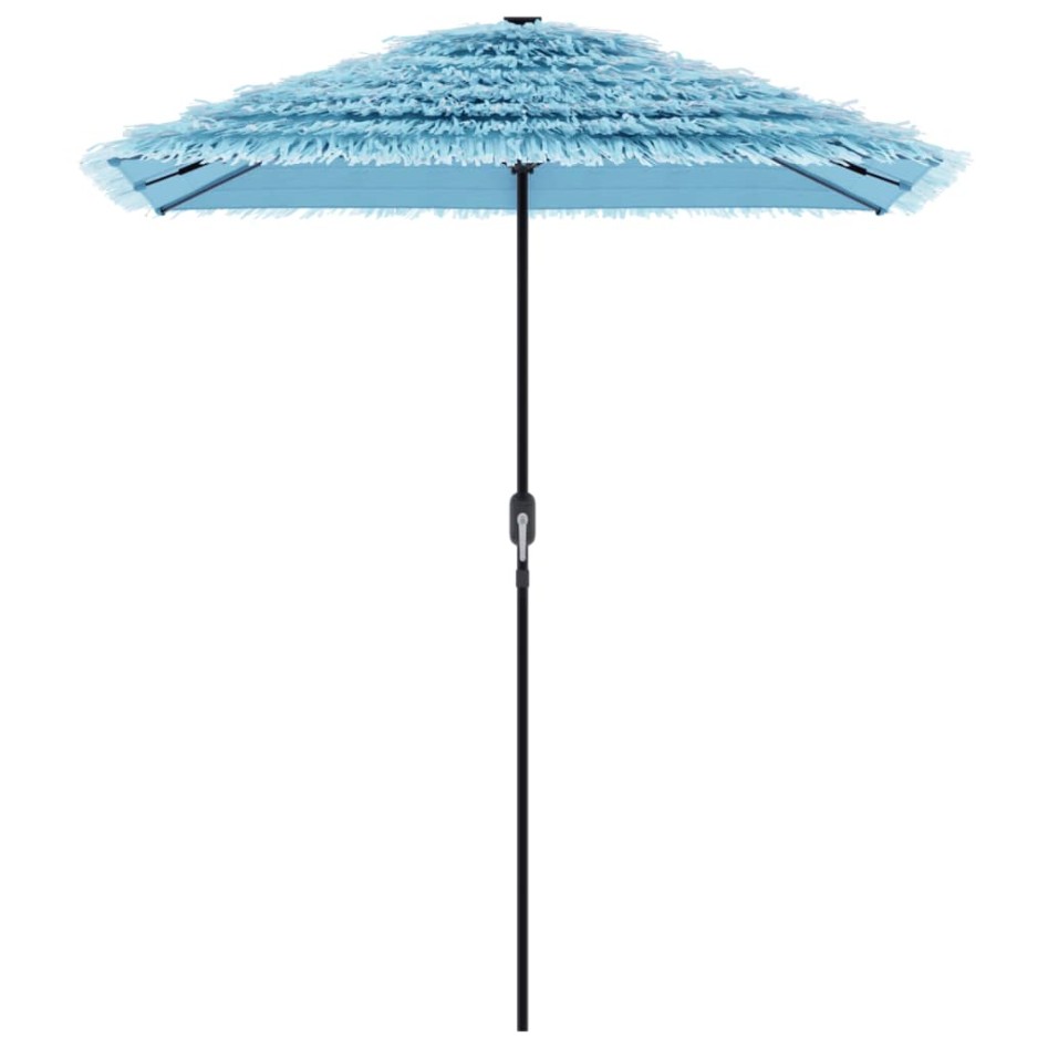 Sombrilla de jardín con poste de acero azul 300x200x250