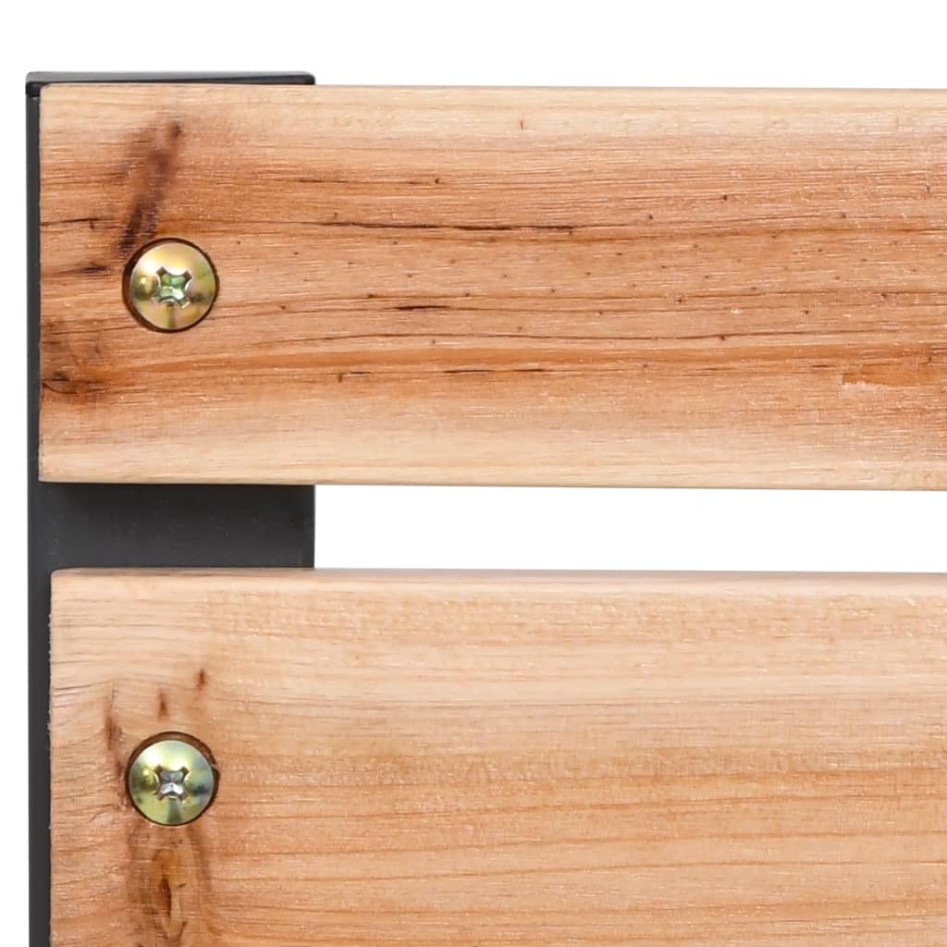 Banco de jardín de madera y hierro 120