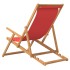 Silla de playa plegable de madera maciza de teca