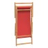 Silla de playa plegable de madera maciza de teca