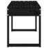 Banco de jardín madera maciza de pino negro 80x38x45