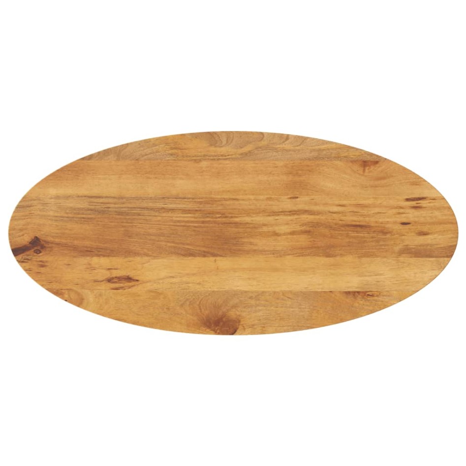 Tablero de mesa ovalado madera maciza de mango 110x40x2,5