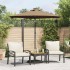 Sombrilla de jardín con poste de acero taupe 225x225x212