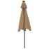Sombrilla de jardín con poste de acero taupe 225x225x212