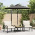 Sombrilla jardín con LEDs poste acero antracita 225x225x212