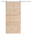 Puerta de granero madera maciza de pino 100x208